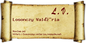 Losonczy Valéria névjegykártya